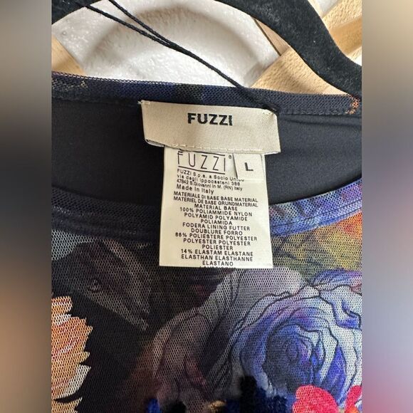 Fuzzi Embroidered Dress Deep Floral Sz L NWT - Picture 5 of 10